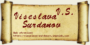 Višeslava Surdanov vizit kartica
